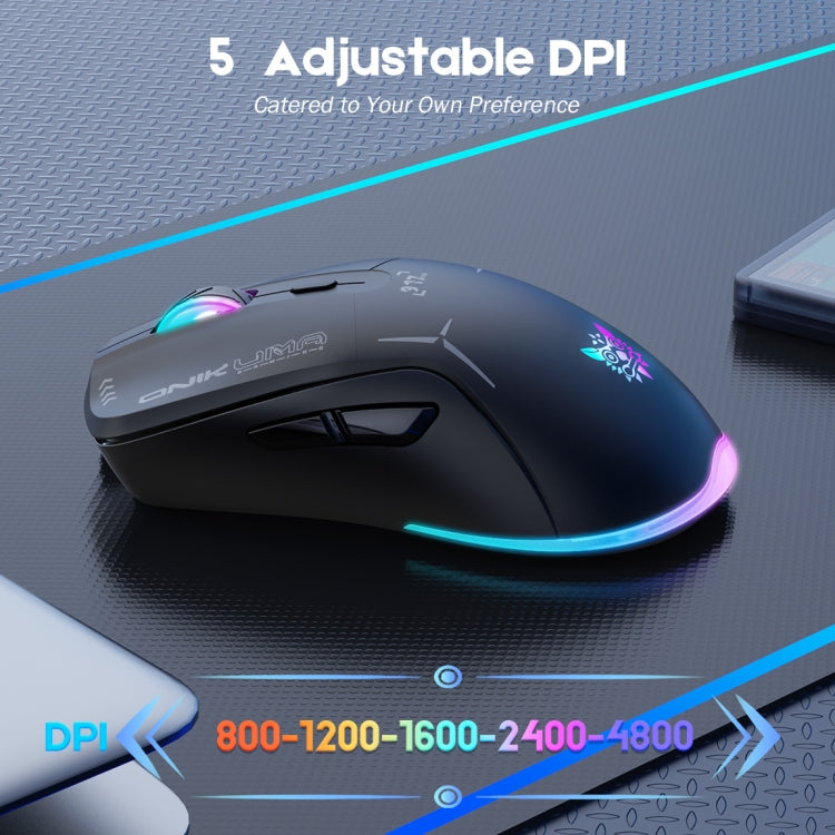 ONIKUMA CW917 RGB 4800DPI Dual Mode Wired + 2.4GHz Wireless Mouse