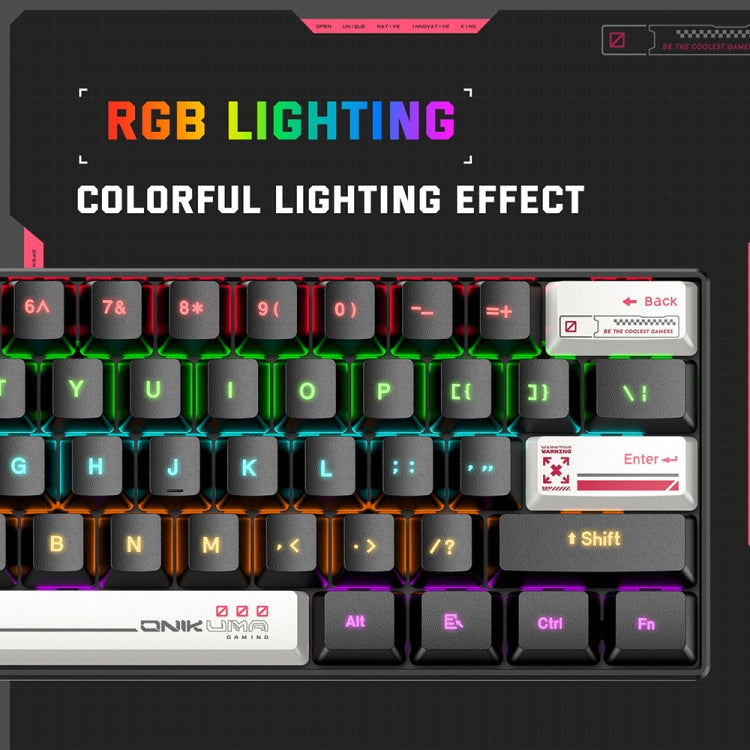 ONIKUMA G55 61 Keys RGB Colorful Lighting Wired Gaming Mechanical Keyboard