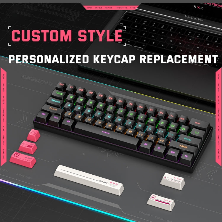 ONIKUMA G55 61 Keys RGB Colorful Lighting Wired Gaming Mechanical Keyboard