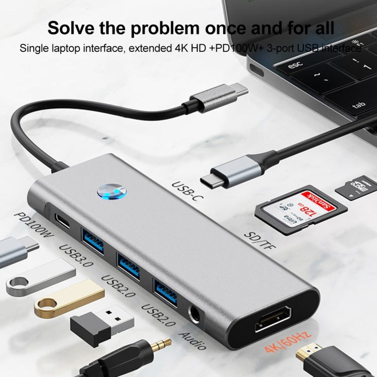 BYL-2410 9 in 1 Type-C to USB Multi-function Docking Station