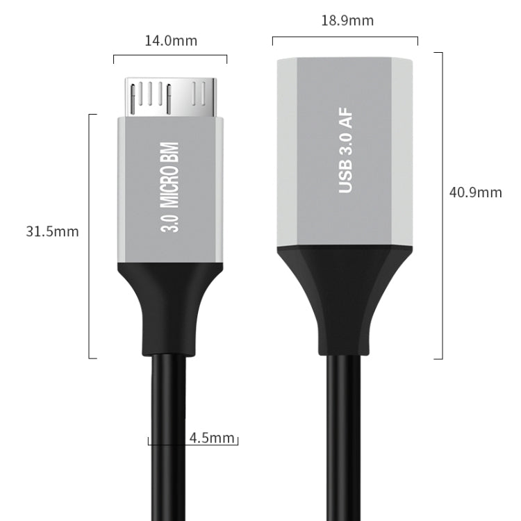 USB 3.0 A Female to Micro B Mobile Hard Disk Adapter Cable