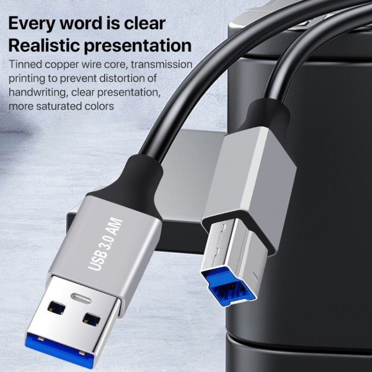 USB 3.0 A Male to USB-B Square Interface Printer Data Transmission Adapter Cable