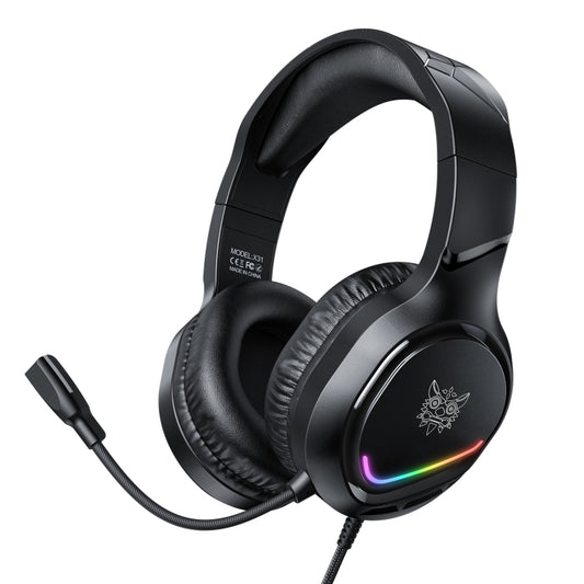 ONIKUMA X31 USB /  3.5mm Wired RGB Light Gaming Headset with Mic, Cable length: 2.2m