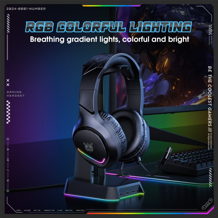 ONIKUMA X31 USB /  3.5mm Wired RGB Light Gaming Headset with Mic, Cable length: 2.2m