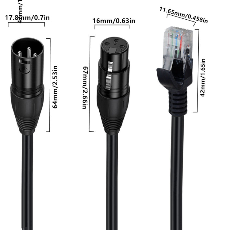 Network Extension Cable for DMX-CON Controller Series, Length: 30cm