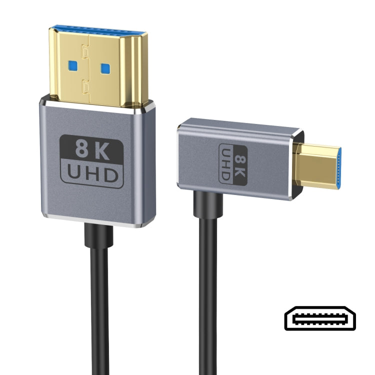 30cm Coaxial Micro HDMI to HDMI 8K UHD 48Gbps Video Connection Cable