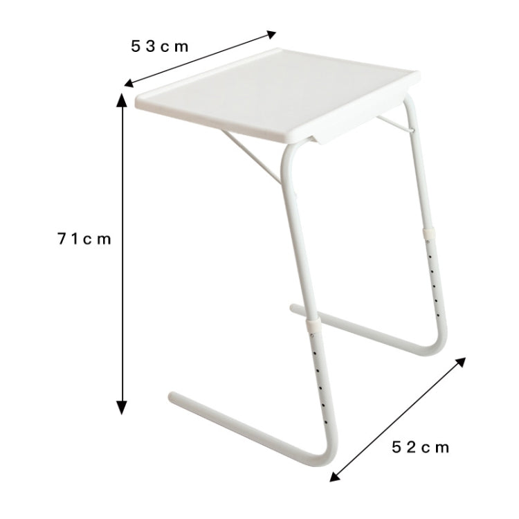 Plastic Pad Steel Tube Bracket Liftable Foldable Portable Multi-purpose Laptop Table, Adjustable Height: 52-72cm, Adjustable Angle: 30 Degrees / 60 Degrees / 90 Degrees