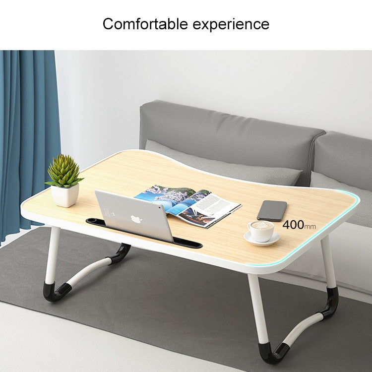 W-shaped Non-slip Legs Adjustable Folding Portable Writing Desk Laptop Desk with Card Slot