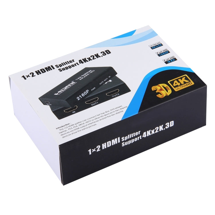 Mini HDMI 1x2 2160P Switch Splitter, Support 4Kx2K, 3D