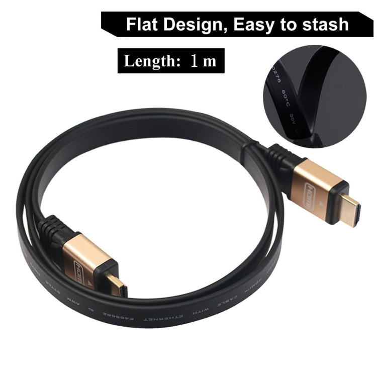 1m HDMI 2.0 (4K)  30AWG High Speed 18Gbps Gold Plated Connectors HDMI Male to HDMI Male Flat Cable