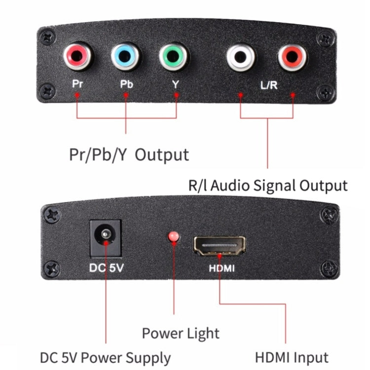 1080P HD HDMI to YPbPr Video and R/L Audio Adapter Converter