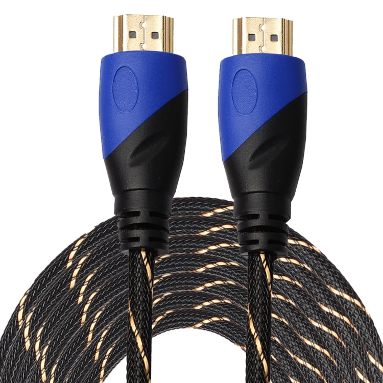 15m HDMI 1.4 Version 1080P Woven Net Line Blue Black Head HDMI Male to HDMI Male Audio Video Connector Adapter Cable