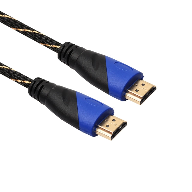 5m HDMI 1.4 Version 1080P Woven Net Line Blue Black Head HDMI Male to HDMI Male Audio Video Connector Adapter Cable with 2 Bending HDMI Adapter Set