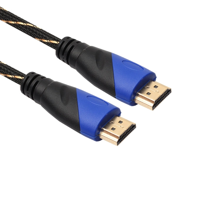 1.8m HDMI 1.4 Version 1080P Woven Net Line Blue Black Head HDMI Male to HDMI Male Audio Video Connector Cable with Mini HDMI & Micro HDMI & HDMI 3 in 1 Adapter Set