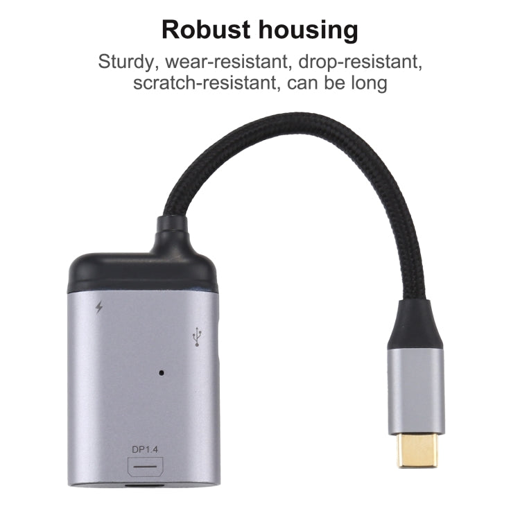 4K USB-C / Type-C to Mini DisplayPort 1.4 + PD Data Sync Adapter Cable