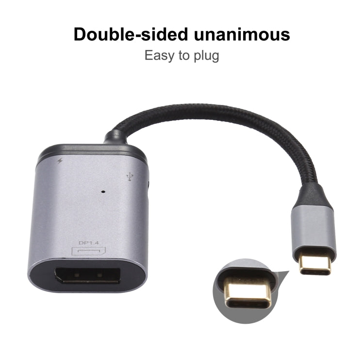 4K USB-C / Type-C to DisplayPort 1.4 + PD Data Sync Adapter Cable