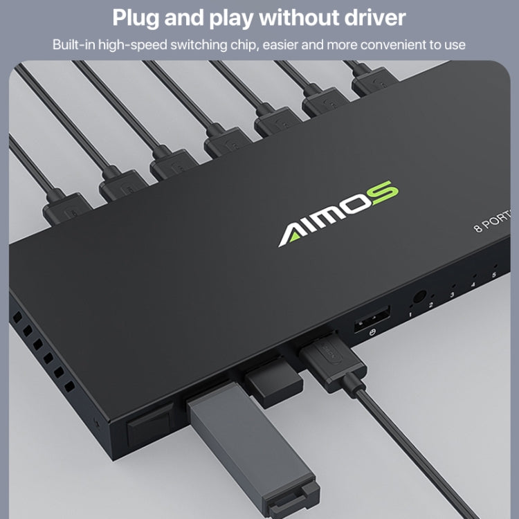 AIMOS AM-KM804 USB 8 In 4 Out Switch