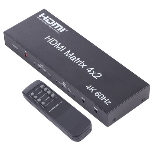 HDMI 4x2 Matrix Switcher / Splitter with Remote Controller, Support ARC / MHL / 4Kx2K / 3D, 4 Ports HDMI Input, 2 Ports HDMI Output