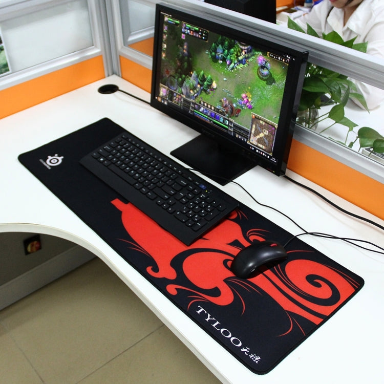 Extended Large Dragon Mantis Gaming and Office Keyboard Mouse Pad, Size: 90cm x 30cm