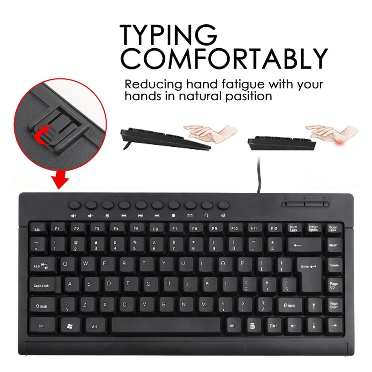 KB-301A Multimedia Notebook Mini Wired Keyboard, English Version