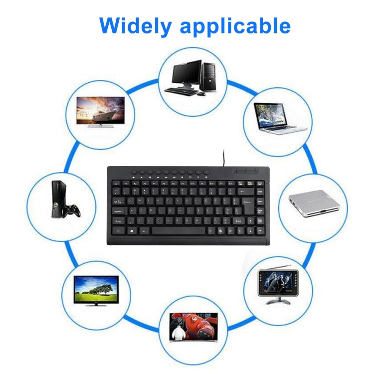 KB-301A Multimedia Notebook Mini Wired Keyboard, English Version