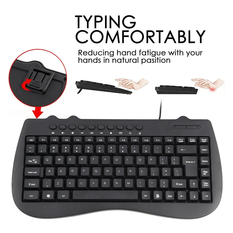 KB-301B Multimedia Notebook Mini Wired Keyboard, English Version