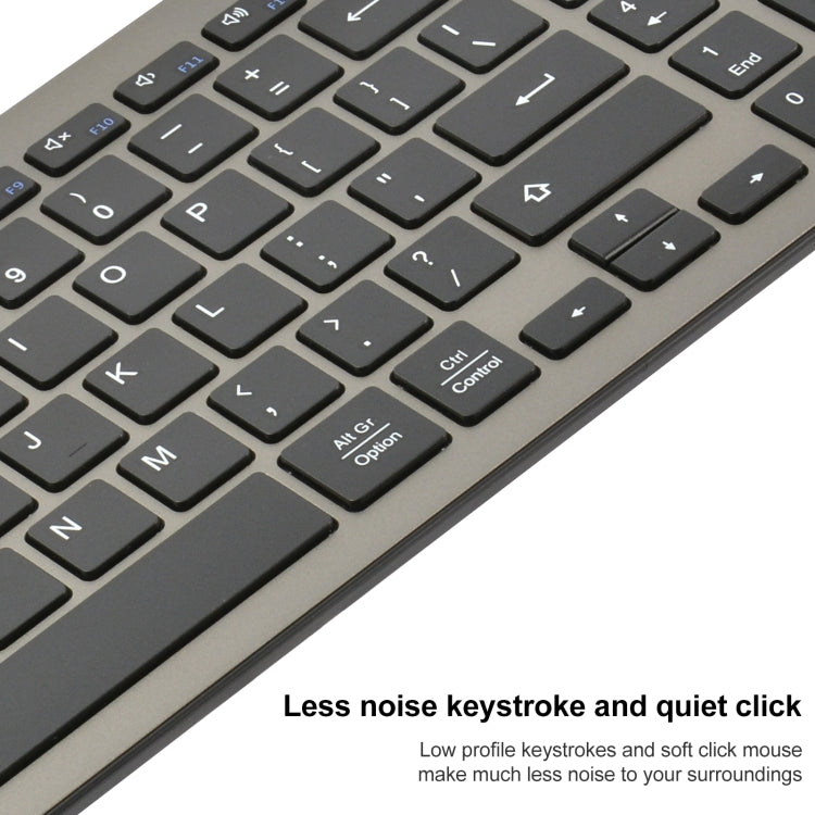 168 2.4Ghz + Bluetooth  Dual Mode Wireless Keyboard + Mouse Kit, Compatible with iSO & Android & Windows