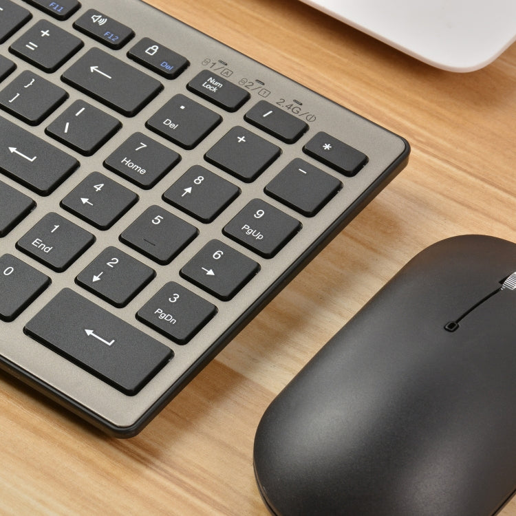 168 2.4Ghz + Bluetooth  Dual Mode Wireless Keyboard + Mouse Kit, Compatible with iSO & Android & Windows