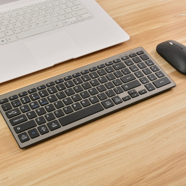 168 2.4Ghz + Bluetooth  Dual Mode Wireless Keyboard + Mouse Kit, Compatible with iSO & Android & Windows