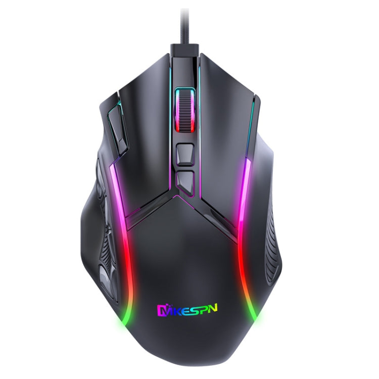 MKESPN X15 Full Speed 12800DPI 12 Buttons Macro Definition RGB Wired Mouse