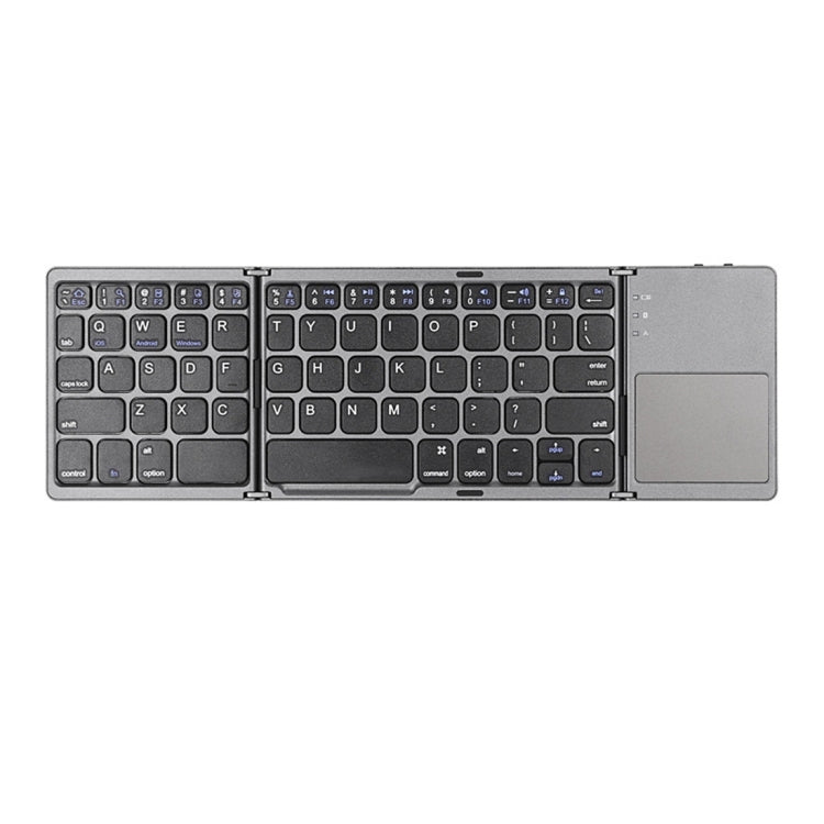 B033 Rechargeable 3-Folding 64 Keys Bluetooth Wireless Keyboard with Touchpad