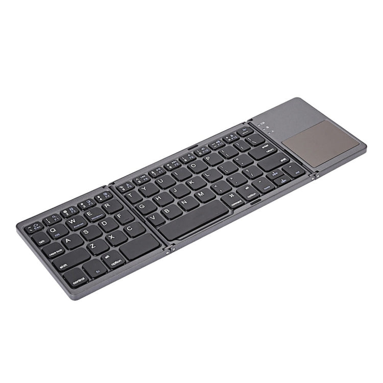 B033 Rechargeable 3-Folding 64 Keys Bluetooth Wireless Keyboard with Touchpad