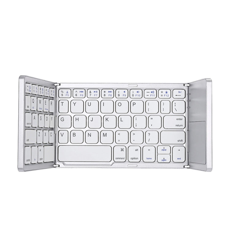 B033 Rechargeable 3-Folding 64 Keys Bluetooth Wireless Keyboard with Touchpad