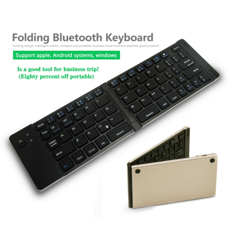 F66 Foldable Bluetooth Wireless 66 Keys Keyboard, Support Android / Windows / iOS