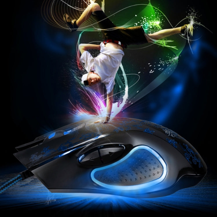 ZGB 169 USB 2400DPI Four-speed Adjustable LED Backlight Wired Optical E-sport Gaming Mouse with Counter Weight, Length: 1.45m