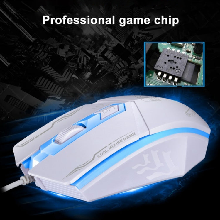 Chasing Leopard 199 USB 1600DPI Three-speed Adjustable LED Backlight Wired Optical Gaming Mouse, Length: 1.3m