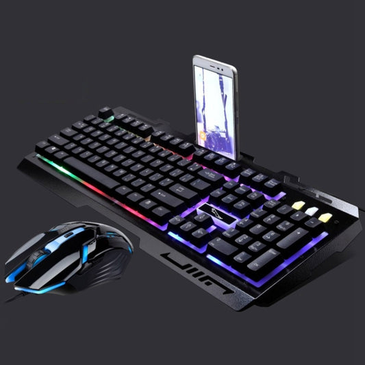 Chasing Leopard G700 USB RGB Backlight Wired Optical Gaming Mouse and Keyboard Set, Keyboard Cable Length: 1.35m, Mouse Cable Length: 1.3m