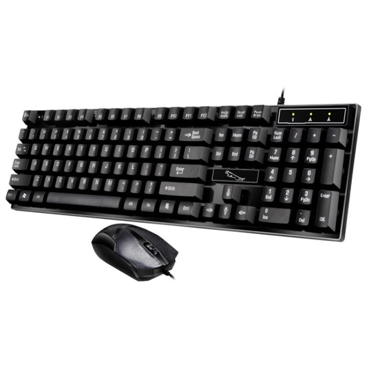 Chasing Leopard Q17 104 Keys USB Wired Suspension Gaming Office Keyboard + Wired Symmetrical Mouse Set, Keyboard Cable Length: 1.4m, Mouse Cable Length: 1.3m