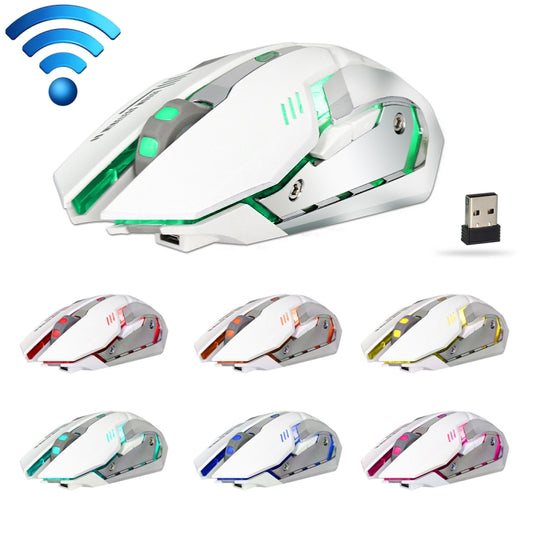 ZERODATE X70 2.4GHz Wireless 6-Keys 2400 DPI Adjustable Ergonomics Optical Gaming Mouse with Breathing Light