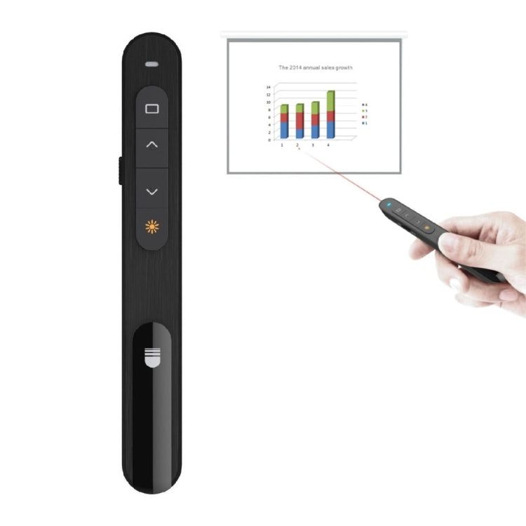 Doosl DSIT001 2.4GHz Updated Version Powerpoint Presentation Remote Control Multi-functional Laser Pointer for Multi-media, Control Distance: 100m