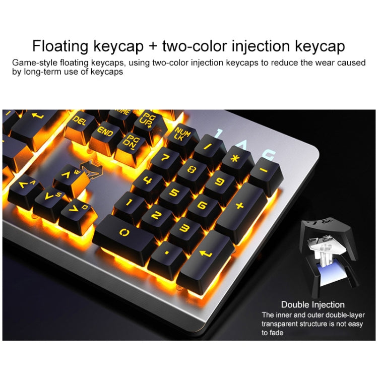 YINDIAO K002 USB Wired Mechanical Feel RGB Backlight Keyboard + Optical Silent Mouse Set