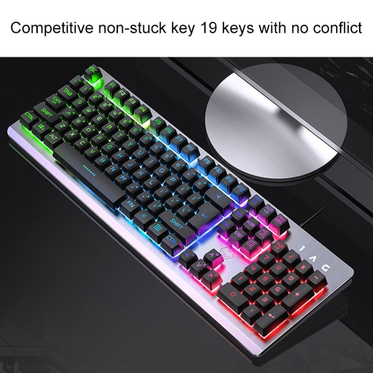 YINDIAO K002 USB Wired Mechanical Feel RGB Backlight Keyboard + Optical Silent Mouse Set