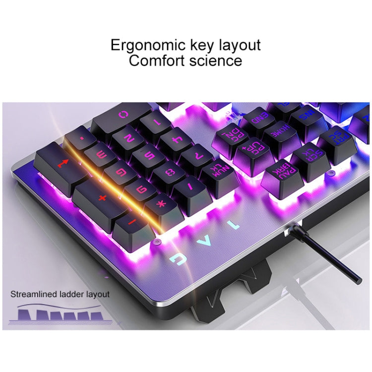 YINDIAO K002 USB Wired Mechanical Feel Sound Control RGB Backlight Keyboard + Optical Silent Mouse + Headset Set