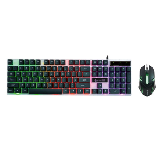 SHIPADOO D280 Wired RGB Backlight Mechanical Feel Suspension Keyboard + 3D Cool Mouse Kit for Laptop, PC