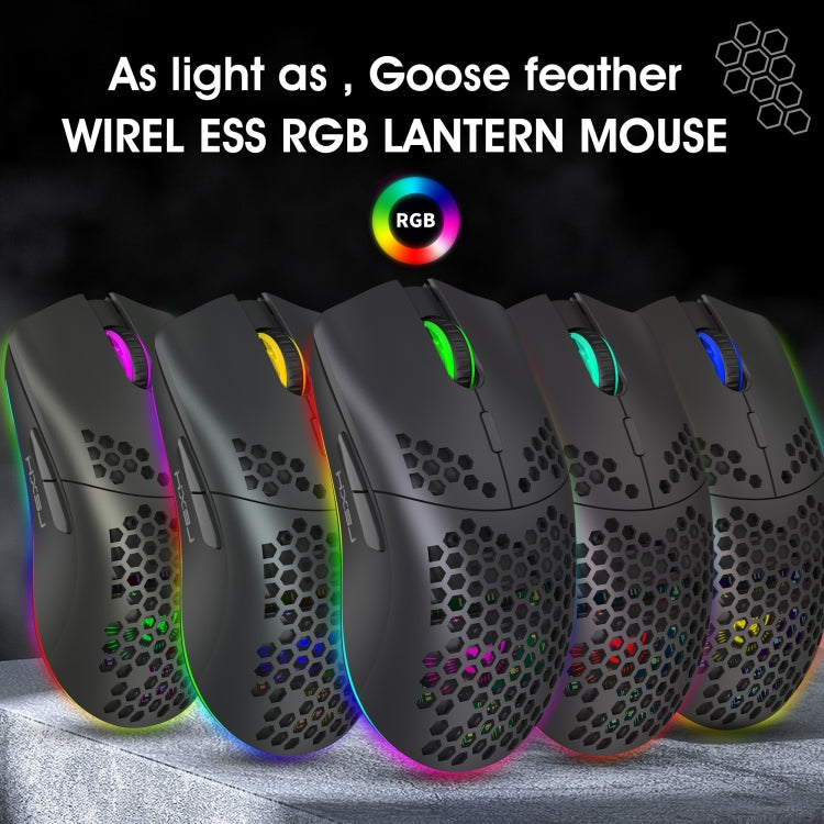 HXSJ T66 7 Keys Colorful Lighting Programmable Gaming Wireless Mouse