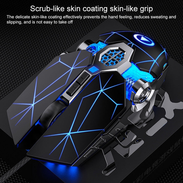 YINDIAO 3200DPI 4-modes Adjustable 7-keys RGB Light Wired Gaming Mechanical Mouse, Style: Silent Version