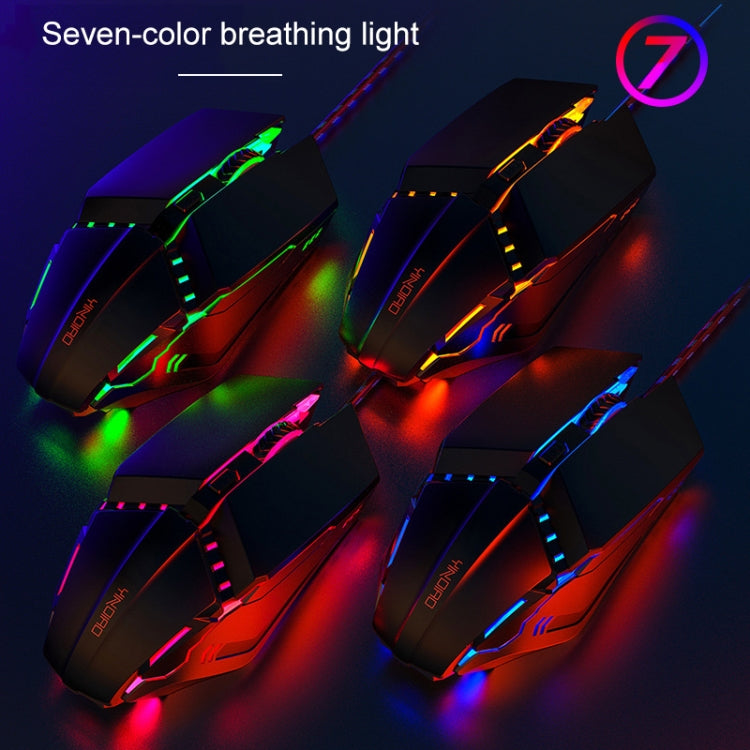 YINDIAO 6 Keys Gaming Office USB Mute Mechanical Wired Mouse