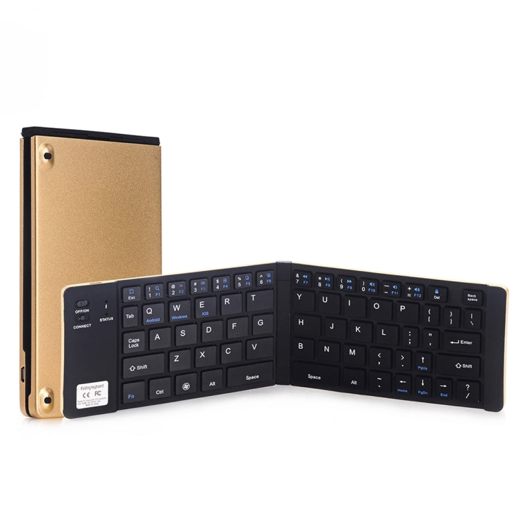 GK228 Ultra-thin Foldable Bluetooth V3.0 Keyboard, Built-in Holder, Support Android / iOS / Windows System