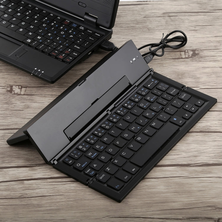 GK608 Ultra-thin Foldable Bluetooth V3.0 Keyboard, Built-in Holder, Support Android / iOS / Windows System