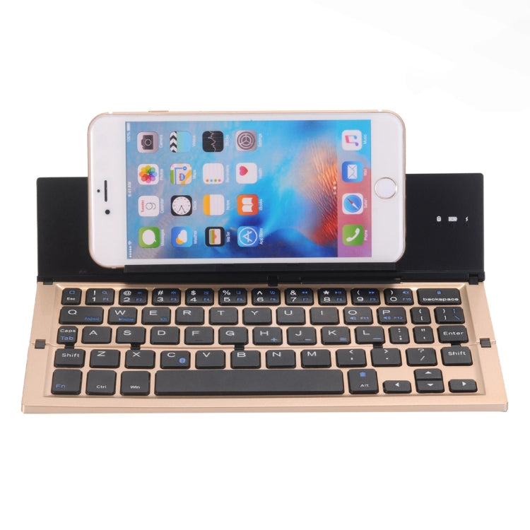 GK608 Ultra-thin Foldable Bluetooth V3.0 Keyboard, Built-in Holder, Support Android / iOS / Windows System